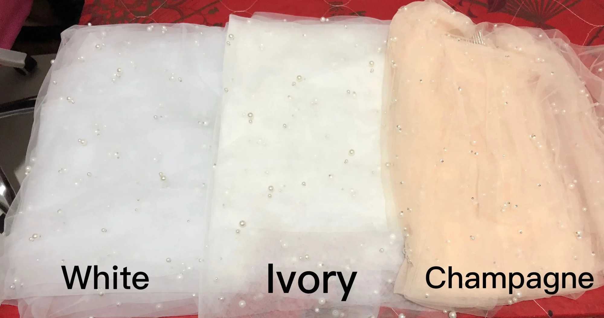 Pearls White Ivory Long Bridal Veil With Comb 1 Layer Cathedral Wedding Veil with Pearls Velos de Noiva Crystal Beads 75-300cmX240913