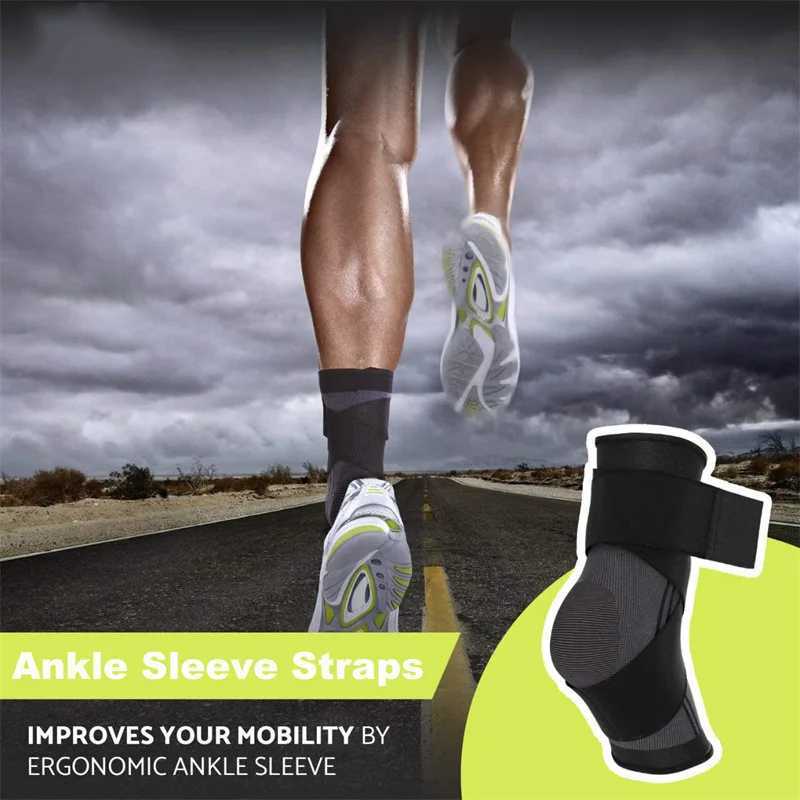 Adjustable Sports Ankle Support Compression Ankle Brace Protector Running Soccer Basketball Gym Ankle Stabilizer Bandage Strap Y240913