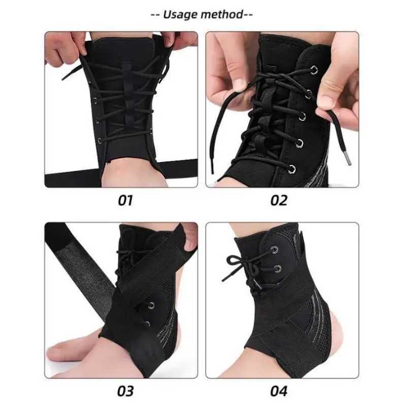 1pcs Sport Ankle Support Sprain Ankle Protector Brace Lace Up Adjustable Wrap Running Basketball Injury Recovery Sports Safety Y240913