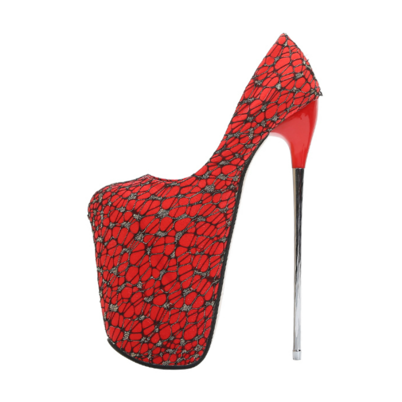 2025 new 22CM Metal Extreme High Platform Women's Sexy Shoes Lady Top Brand Women Pumps Party Stripper Heels Shoe 1001