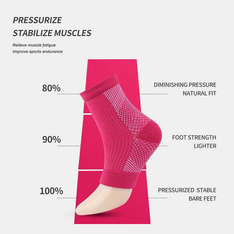 1Pair Neuropathy Socks For Men Women Soothe Compression Socks For Neuropathy Pain Ankle Brace Plantar Fasciitis Swelling Relief Y240913