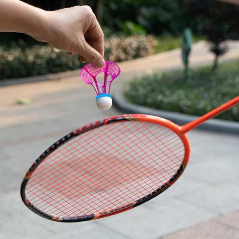3Pcs 12pcs/Set Outdoor Badminton Airshuttle Plastic Nylon Birdies Shuttlecock Feather Resistance Wind Balls Ball For Training Y240912