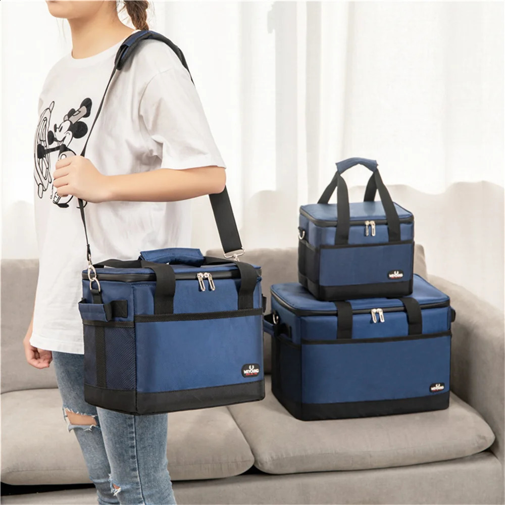 Portable picnic bag made of Oxford cloth easy to carry with thermal insulation thickness and leak proof Outdoor product 240910