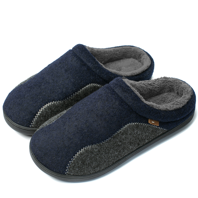 Big Size 49 Home Slippers for Men Winter Suede Short Plush Man Slippers Non Slip Bedroom Slipper Couple Soft Indoor Shoes Male