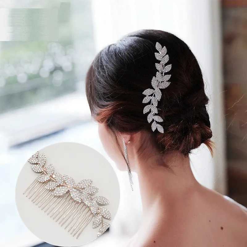 Crystal Petals Hair Comb Bridal Wedding Hair Accessories Flower Rhinestone Hair Jewelry For Women Engagement Headdress GiftsX240913