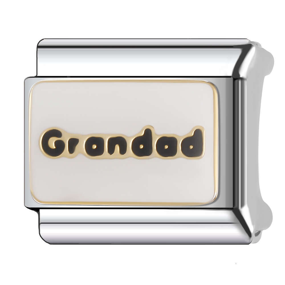 2024 New Women's Gift I love family bead Italian Charms Links Beads Fit 9Mm Stainless Steel Bracelet DIY Making Jewelry