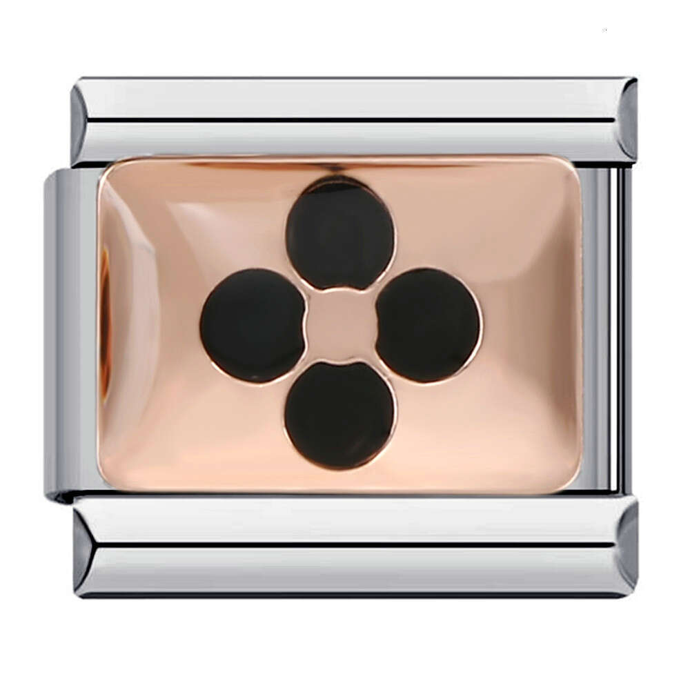 New welding pattern titanium steel gold-plated DIY module bracelet Italian Charm k Fit 9mm Bracelet Jewelry DIY Making Gifts