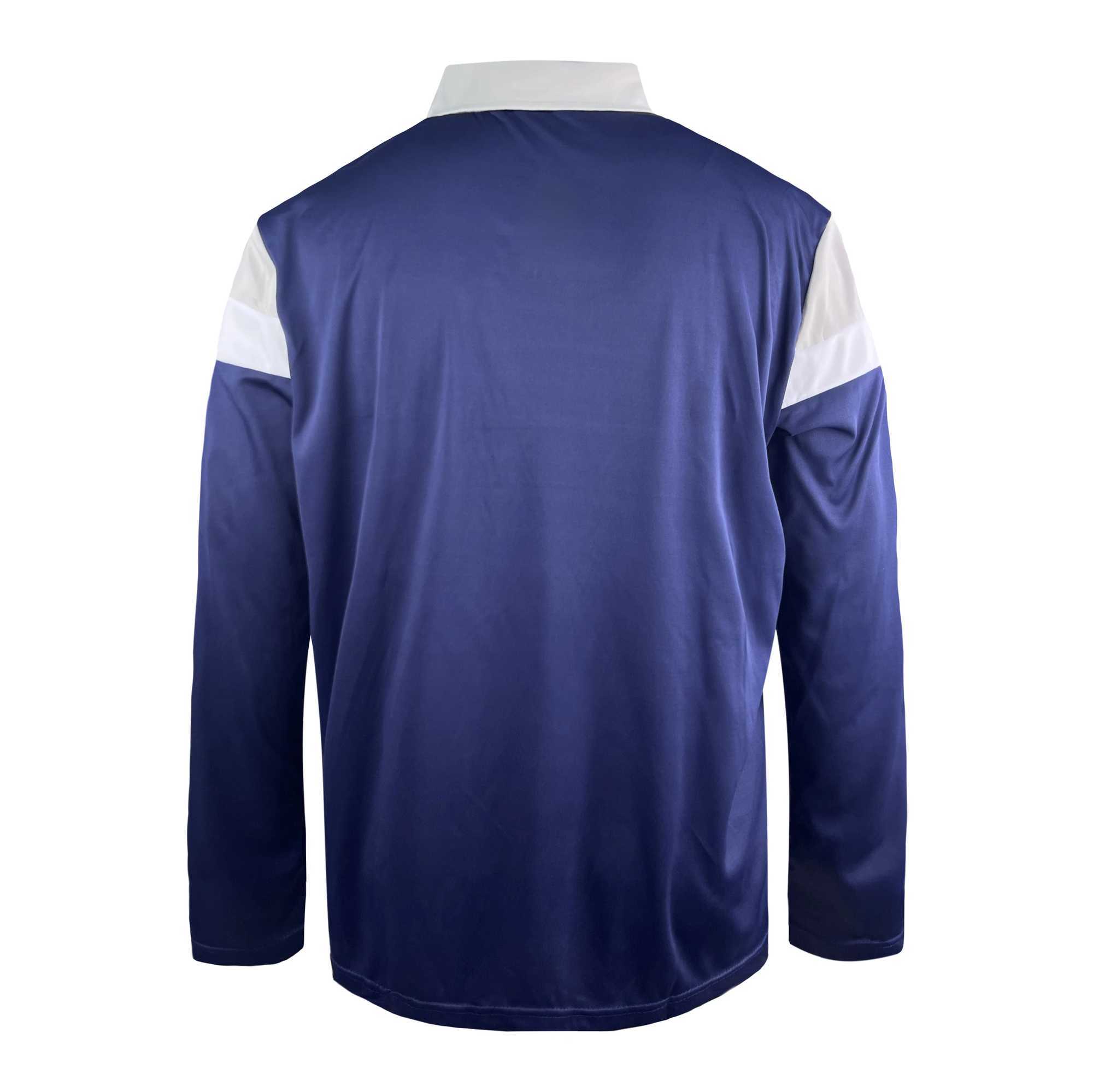 Mens long sleeved polo outdoor casual color matching fashionable top W240913