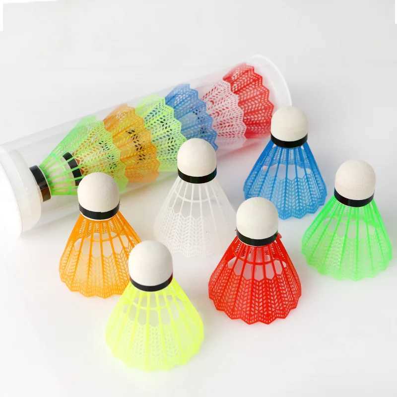 12Pcs Plastic Badminton Balls Color Plastic Ball Plastic Ball Colorful Plastic Badminton Outdoor Sports Activities Supplies Y240912