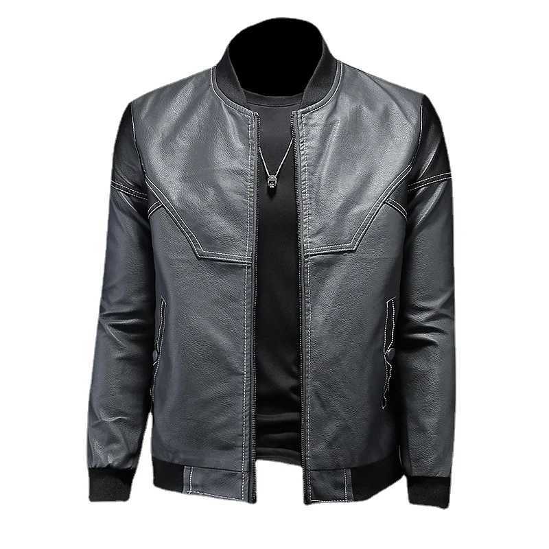 Men Leather Jackets Slim Fit Pu Motorcycle Jackets New Fashion Male Diagonal Zipper Leather Coats Spring Casual Jackets S-4XLX240913