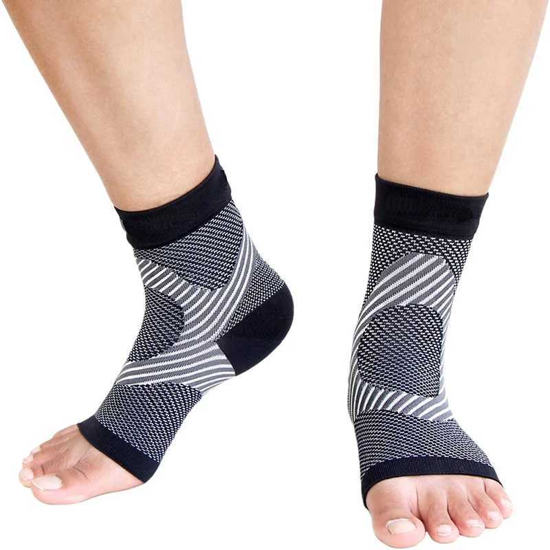 1Pair Compression Ankle Brace For Plantar Fasciitis Ankle Support Anklet For Feet Elastic Yoga Dance Exercise Tendonitis Relief Y240913