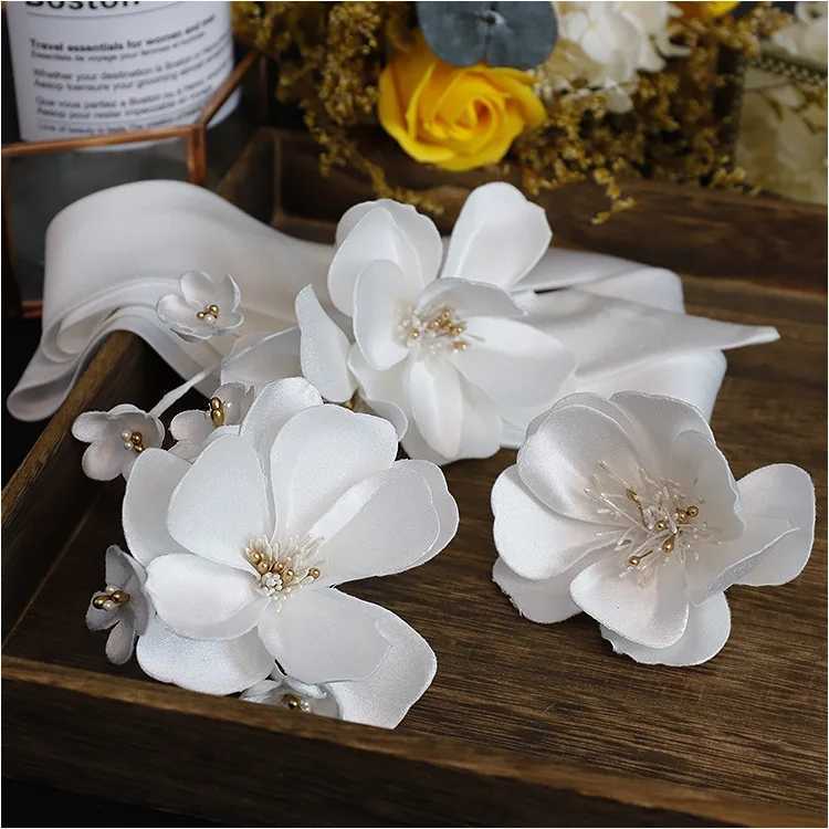 French flower hair band set bridal headdress women hair wear ornament wedding hair accessoriesX240913