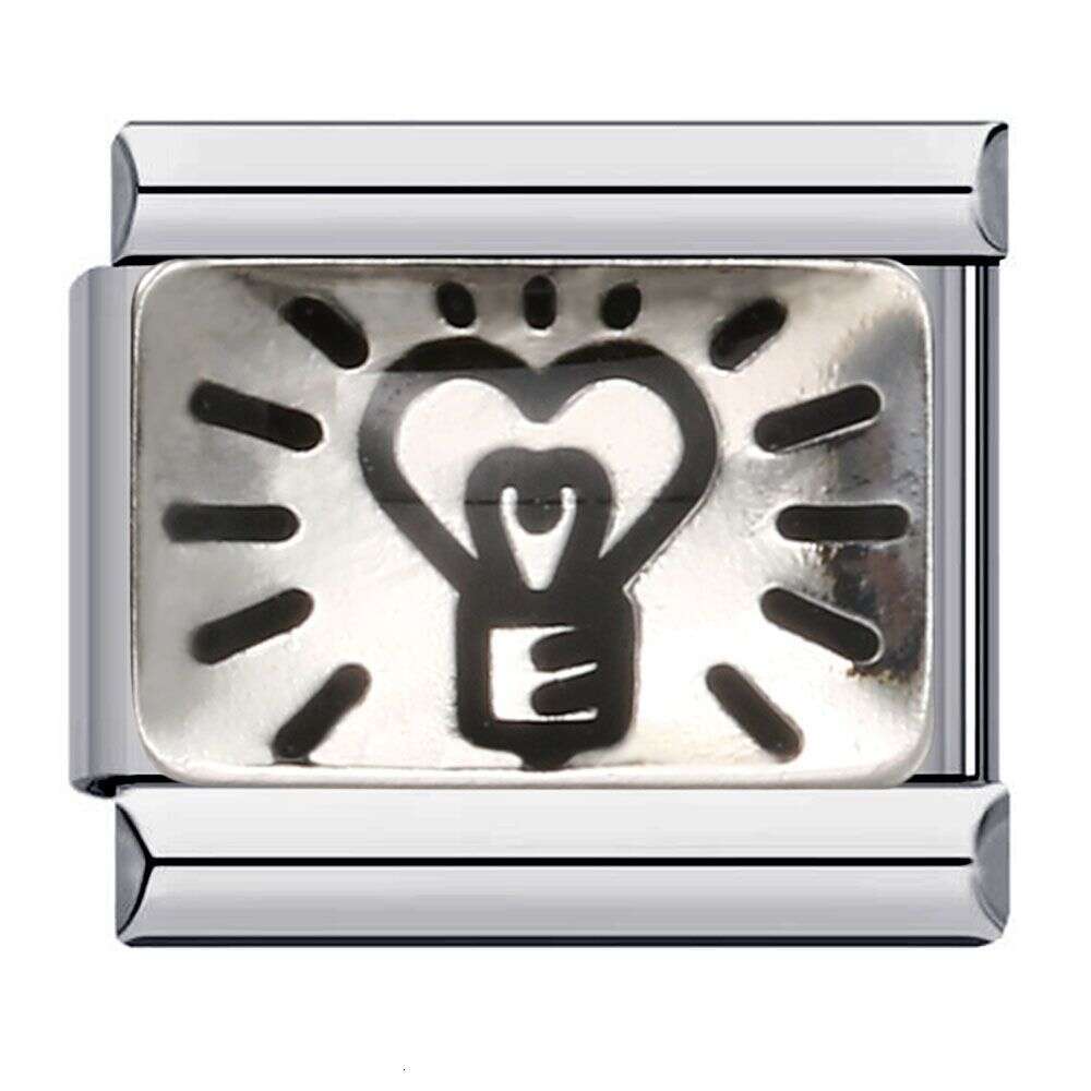 Student Graduation Pattern Bead DIY Titanium Welding Enamel Bracelet Elastic Splicing Strap Chain Italian Charm Links Fit 9Mm Bracelet Jewelry DIY Mak