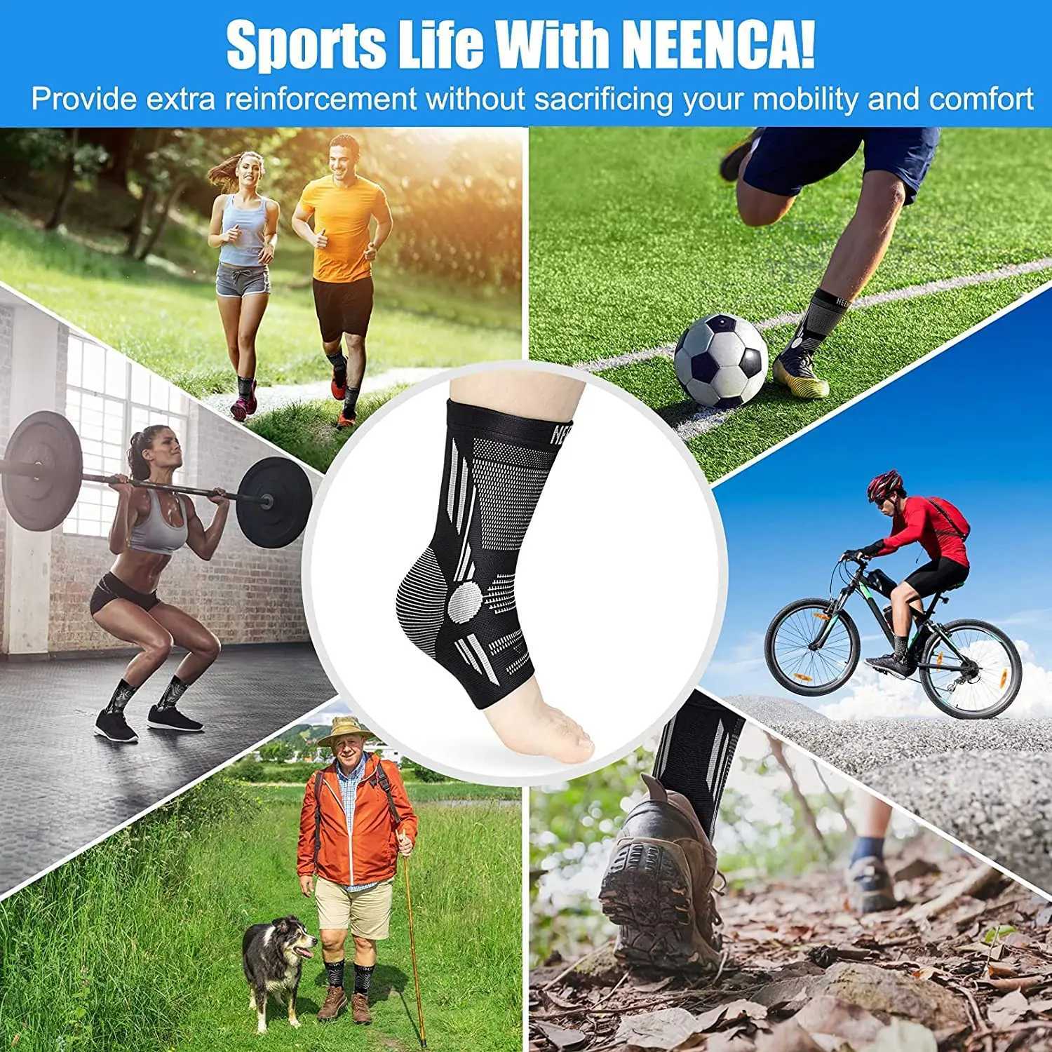 Ankle Brace Compression Sleeve Support for Achilles Tendonitis Plantar Fasciitis Joint Pain Swelling Heel Spurs Injury Recovery Y240913