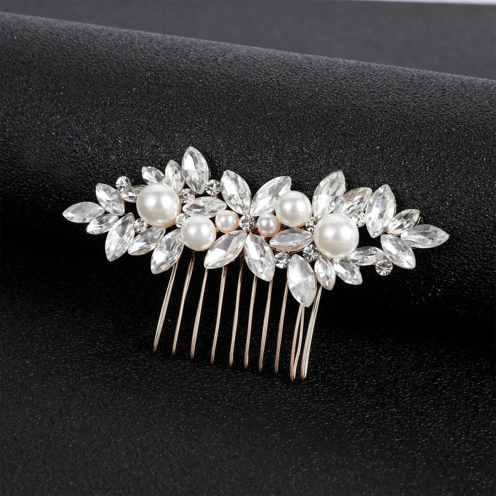 Bridesmaids Hair Comb Silver Gold White Pearls Comb Barrette with Pearls for Women Princess Wedding Party Favors AccessoriesX240913