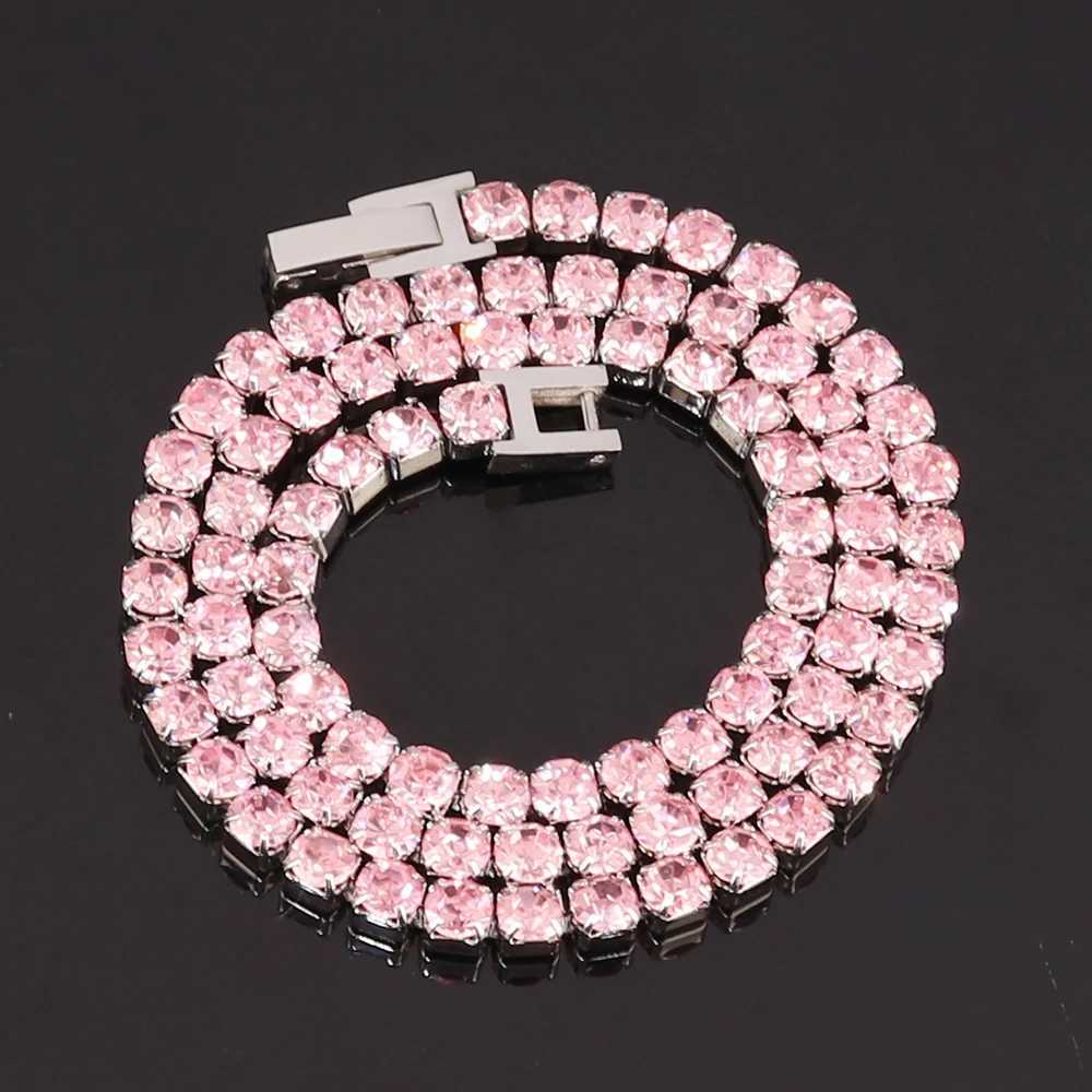 316L Stainless Steel 4mm Tennis Chain Bracelet For Women Mens Hip Hop Bracelets Luxury Color Crystal Zircon Bracelet JewelryX240913