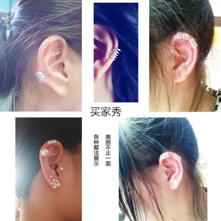 REETI 925 Sterling Silver Clip on Earrings Ear Cuff For Women Girl Lady Without Piercing Earring Jewelry non piercing earringX240913