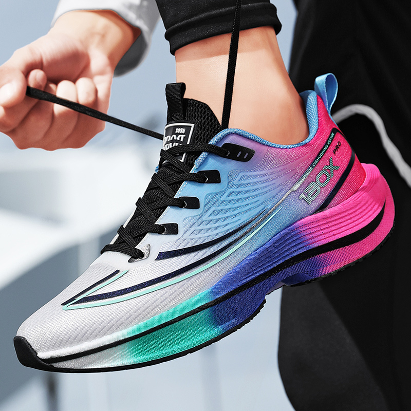Plate Carbon Marathon Casual AirCushion Sports Running Shoes Lightweight Breathable Men Athletic Gym Sneakers 4e51