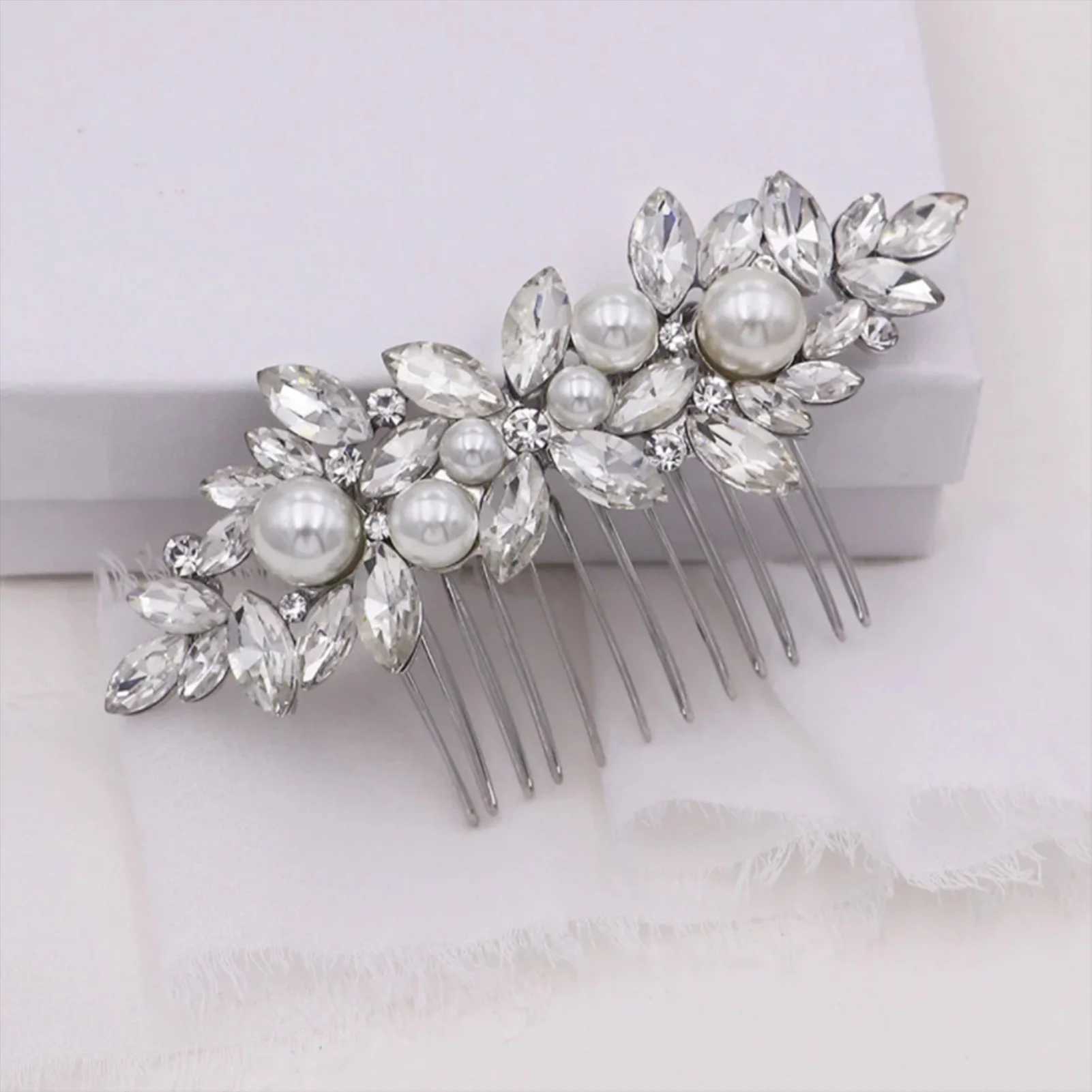 Bridesmaids Hair Comb Silver Gold White Pearls Comb Barrette with Pearls for Women Princess Wedding Party Favors AccessoriesX240913