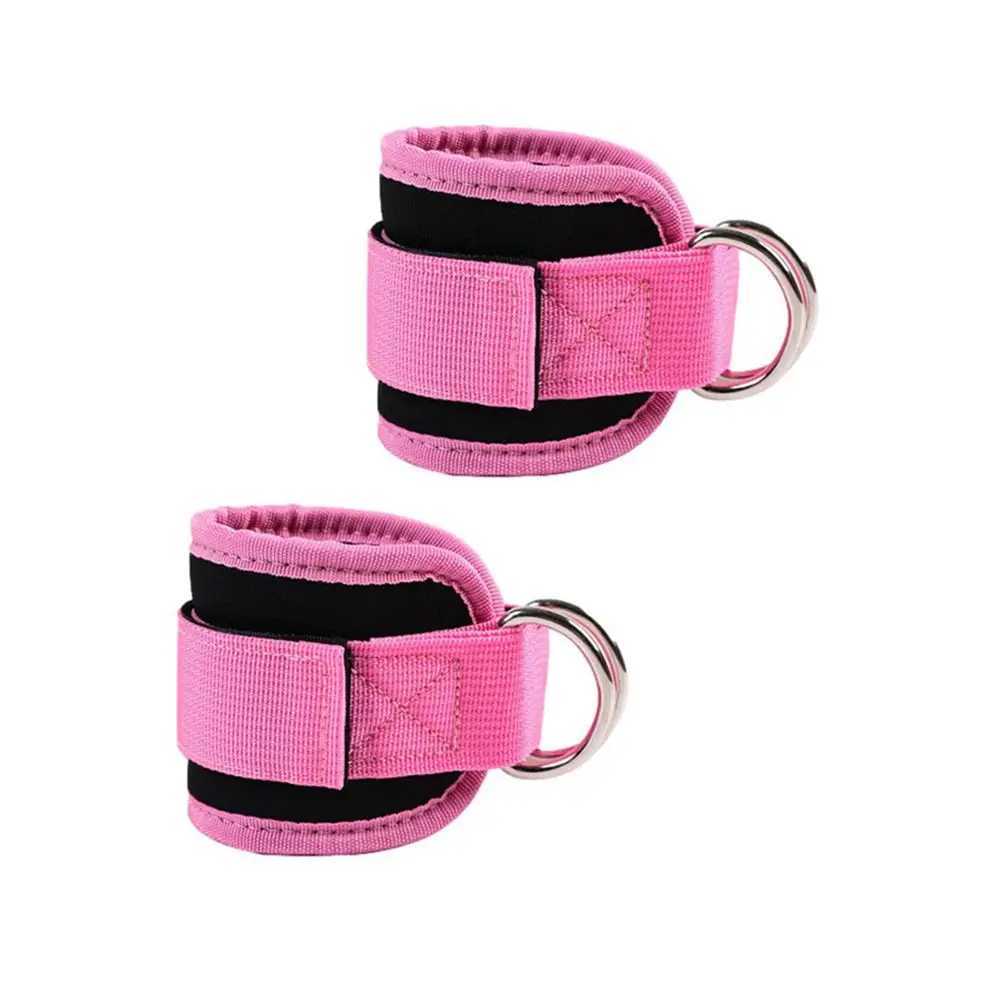 Comfortable Adjustable Padded Ankle Wrist Cuffs Fitness Ankle Straps D-Ring Support Cuffs Gym Leg Strength Workouts With Buckle Y240913
