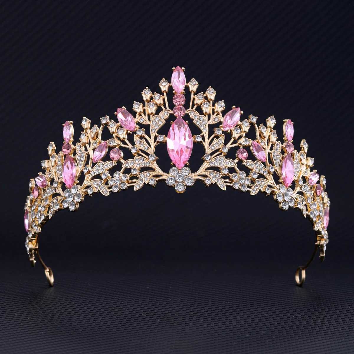 Light Luxury Bridal Crystal Crown Fashion Alloy Diamonds Rhinestone Tiaras Wedding Birthday Stage Party Dress Hair AccessoriesX240913