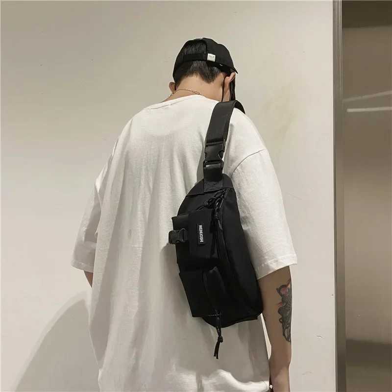 Multifunction Hip Hop Chest Men Women Street Casual Sport Crossbody Purple Yellow Waterproof Coin Purse Phone Waist Bag Z240912