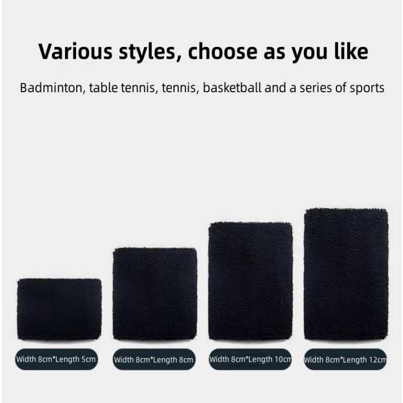 Wrist Support 2 Pcs Towel Sports Wristbands Tennis Sweat Bands Wrist Guard For Basketball Volleyball padel Fitness Sweatbands Wrist Wrap Cuff z240913{