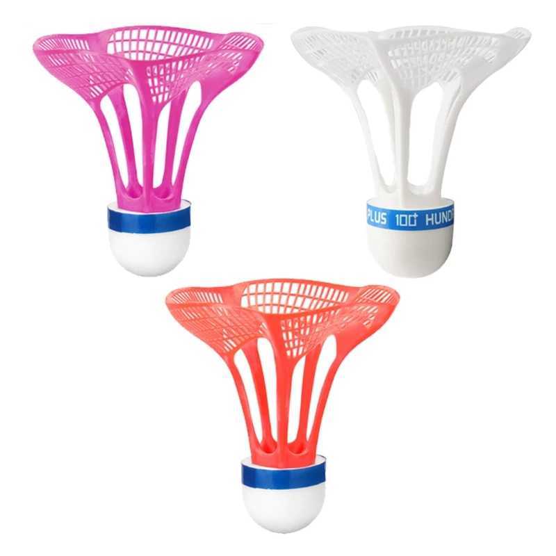 3Pcs 12pcs/Set Outdoor Badminton Airshuttle Plastic Nylon Birdies Shuttlecock Feather Resistance Wind Balls Ball For Training Y240912