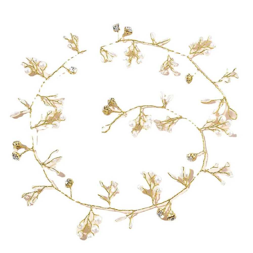 Crystal Pearl Bridal Tiaras Hairbands Hairpins Bridesmaid Diamante Hair Vine Accessories Wedding Jewelry HeadwearX240913