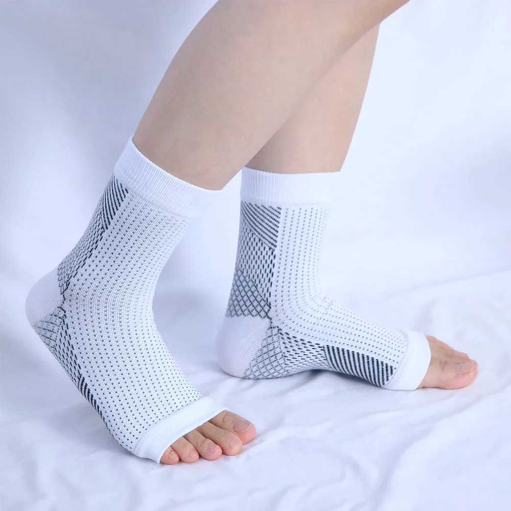Sport Ankle Support Brace Elastic Compression High Protect Guard Band Safety Running Basketball Fitness Foot Heel Wrap Bandage Y240913