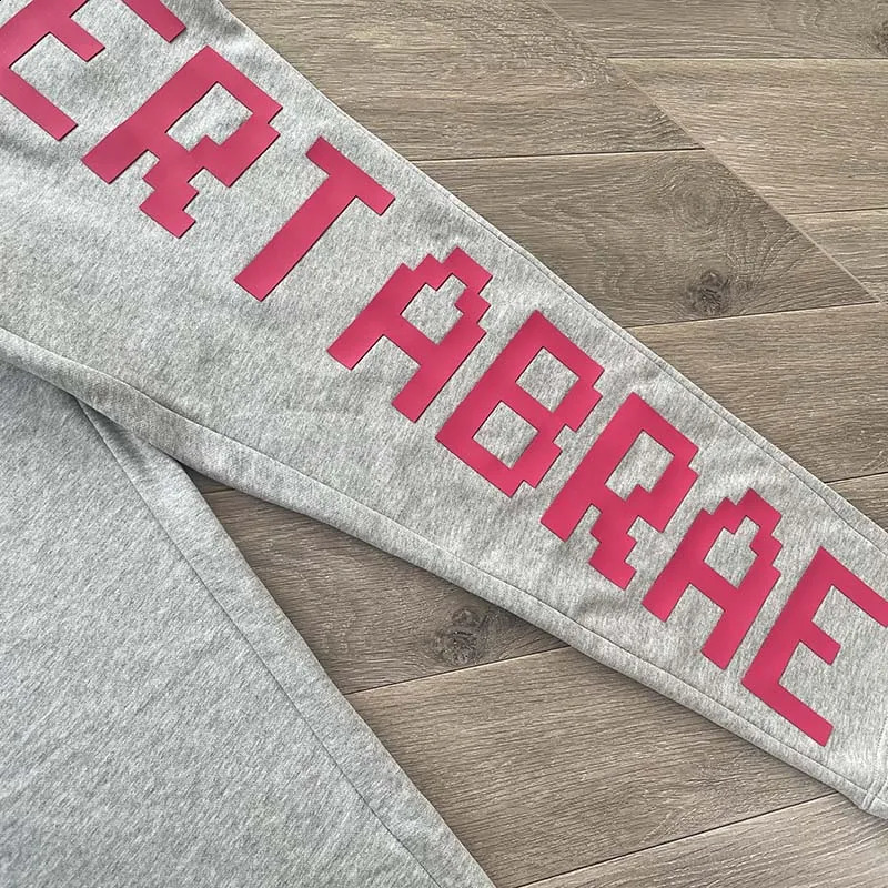 Vertabrae Sweatpants Multi Color Couples Casual 3D Letter Elastic Waisted Sports Jogging Pants Men Women 240907Z