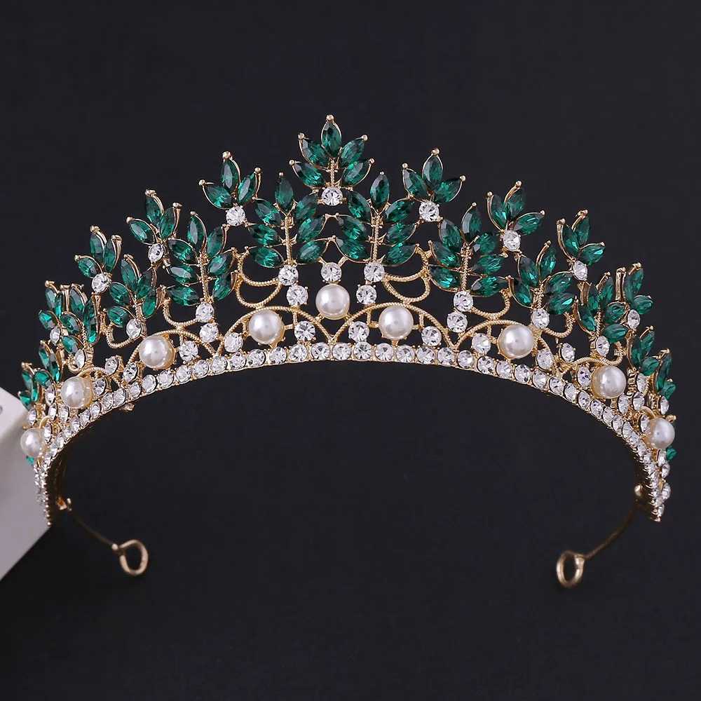 Luxury Big Rhinestone Geometric Bridal Tiaras Crown Baroque Crystal Pageant Prom Diadem Bride Headbands Wedding Hair AccessoriesX240913