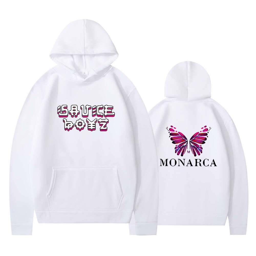 Hot Selling European And American Hip-Hop Butterfly Peripheral Printed Hoodie Men's And Women's Spring And Autumn Long Sleeved Top Hoodie