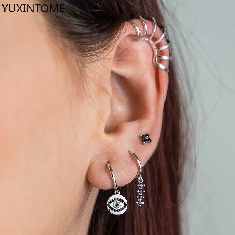 925 sterling silver ear needle multi-ring ear clips gold silver trend clip earrings for women minimalist fashion party jewelryX240913