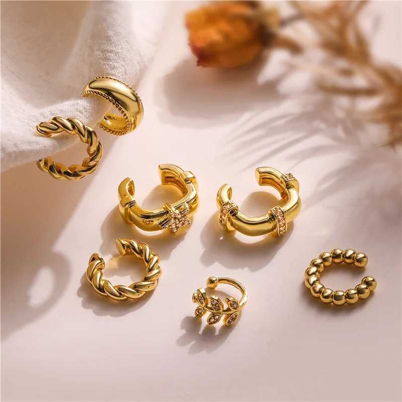 HECHENGFashion Ear Cuffs Without Piercing Ear Clip Earrings Non-Piercing Fake Cartilage Earrings For Women JewelryX240913