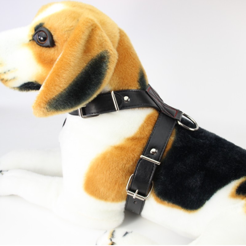 Black leash chest strap for walking dogs with anti-stray K-word pet collar accessories for medium and large dogs