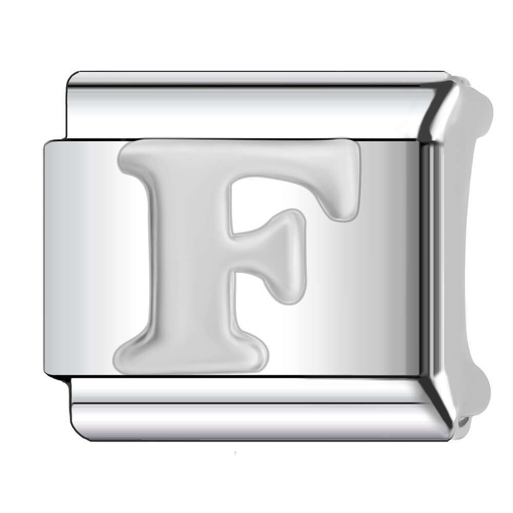 2024 New Women's Gift Silver color 26 letters bead Italian Charms Links Beads Fit 9Mm Stainless Steel Bracelet DIY Making Jewelry