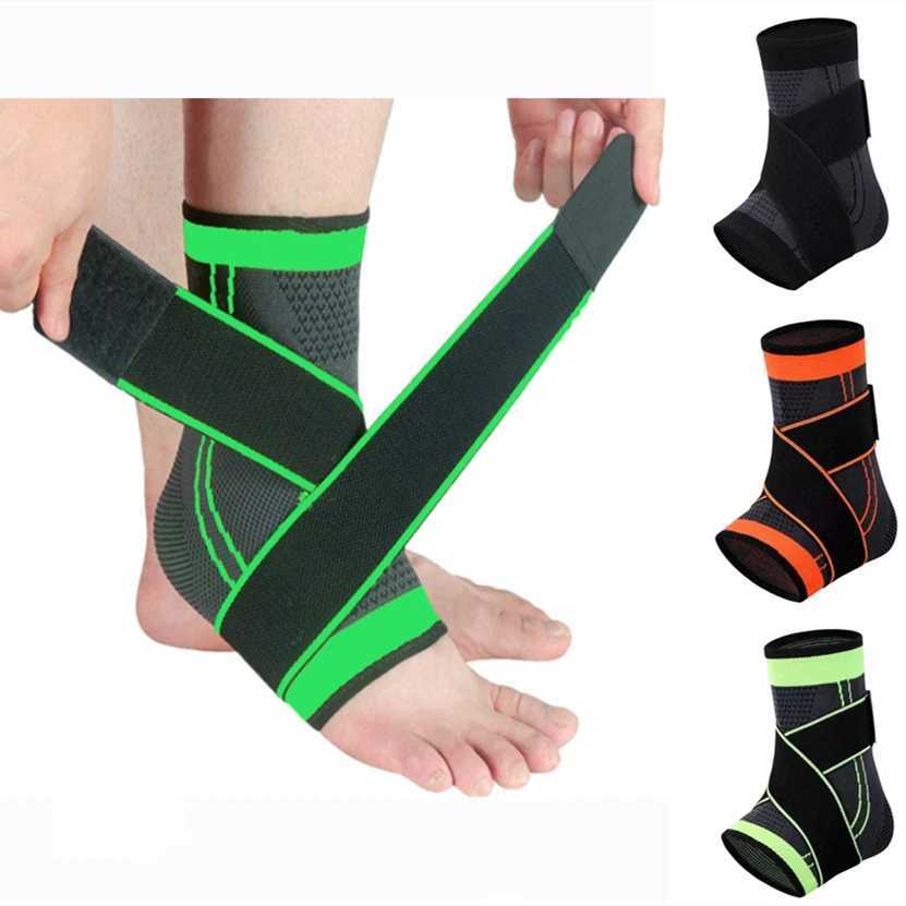 Adjustable Sports Ankle Brace Support Compression Ankle Protector Running Soccer Basketball Gym Ankle Stabilizer Bandage Strap Y240914
