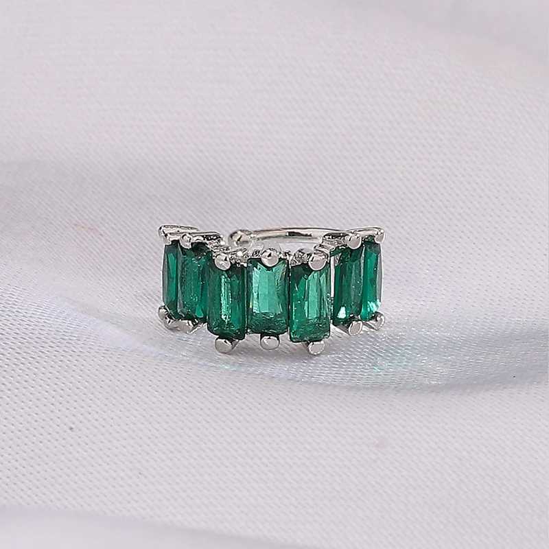 Winoneday 1Pcs Multicolour Irregular Block Zircon Clip for Women Ear Cuff Without Piercing Earrings JewelryX240913