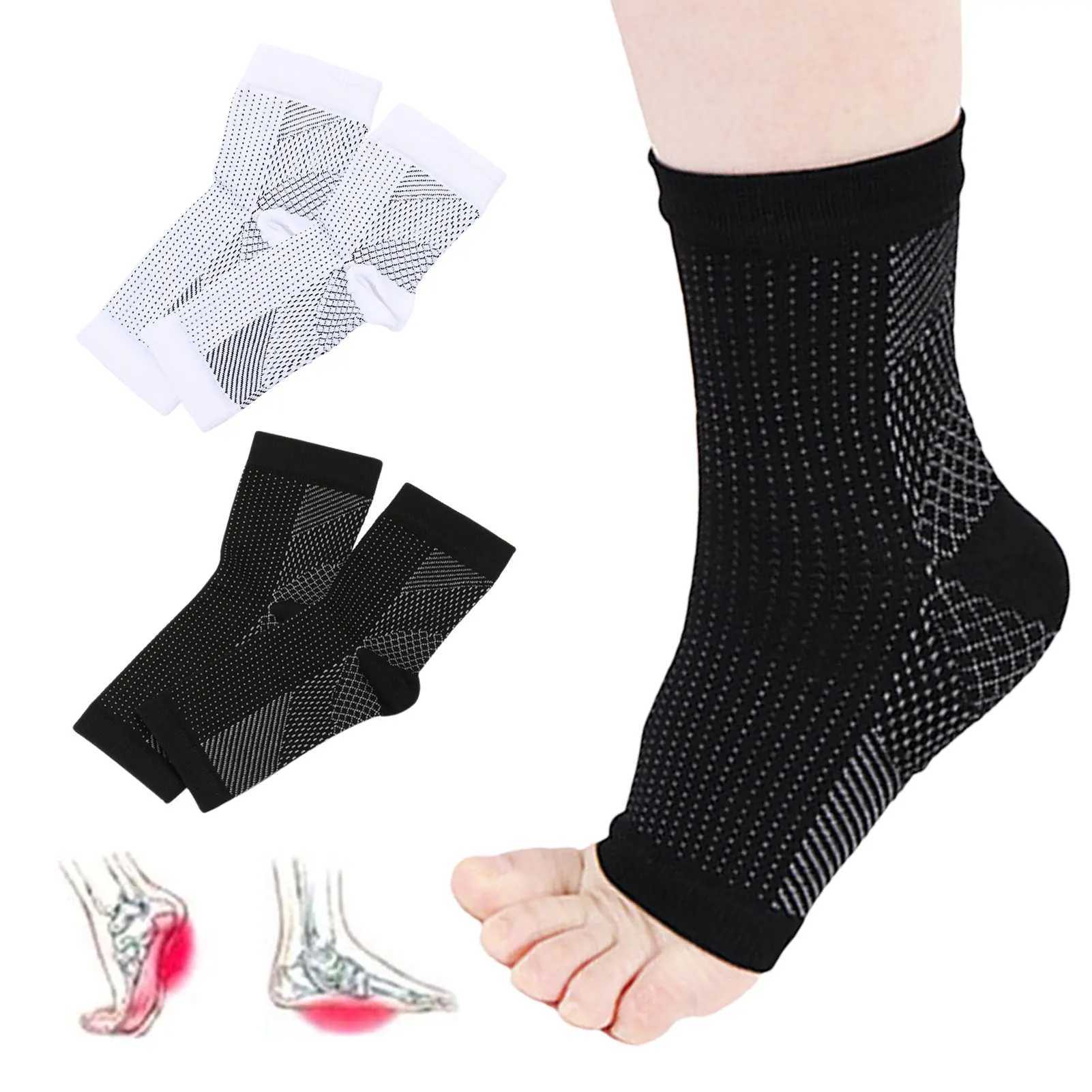 1 Pair Sports Ankle Brace Compression Socks Support Brace Sleeve Breathable Plantar Fasciitis Relief Socks Foot Protective Gear Y240913