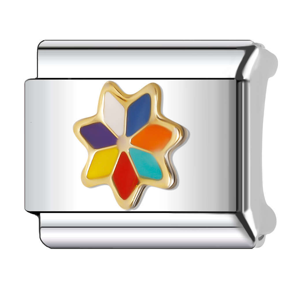 2024 Women's Gift Fit 9mm Stainless Steel Italian Charms Bracelet Links Beads DIY Bracelet With Italian Style Classic Pattern