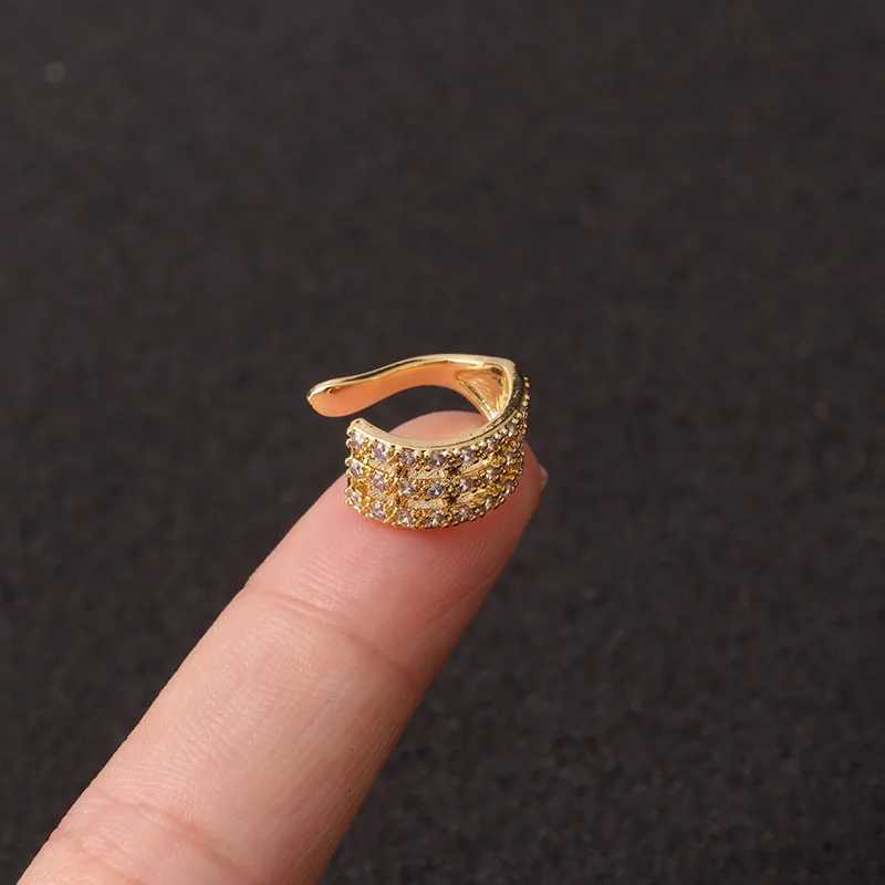 1PC Fake Piercing Ear Clip For Women Hoop Zircon Non-Piercing Cartilage Earrings Ear Cuff Goth Fake PIERC Jewelry 2024 TrendingX240913