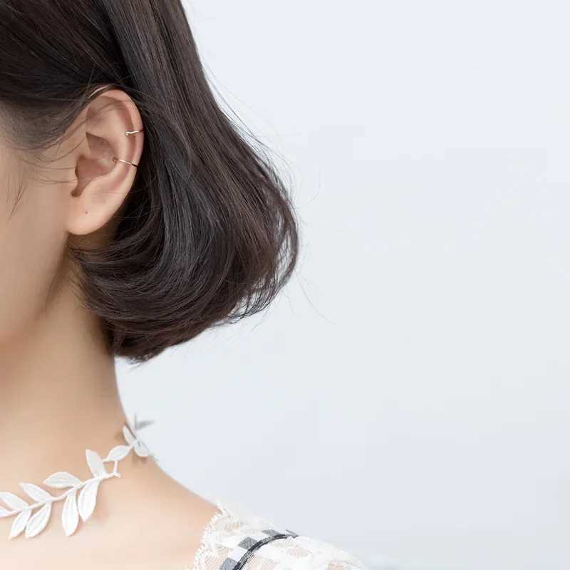 Trustdavis 100% 925 Sterling Silver Shining CZ Ear Cuff Clip on Earrings for Women Girl Without Piercing Earings Jewelry DA372X240913