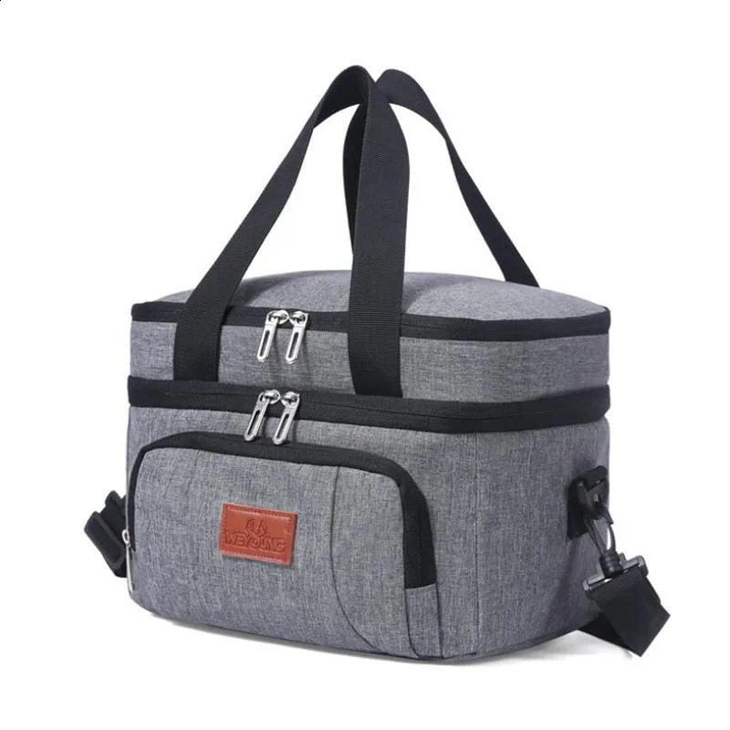 Insulated cooler lunch bag picnic car ice Bolsa Termica Loncheras Para outdoor doublelayer waterproof Oxford box 240910