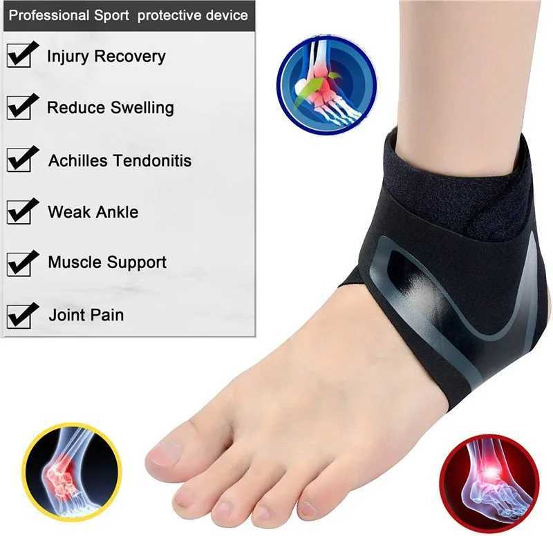 1PC Sports Compression Ankle Support Ankle Stabilizer Brace Tendon Pain Relief Strap Foot Sprain Injury Wrap Basketball Football Y240913
