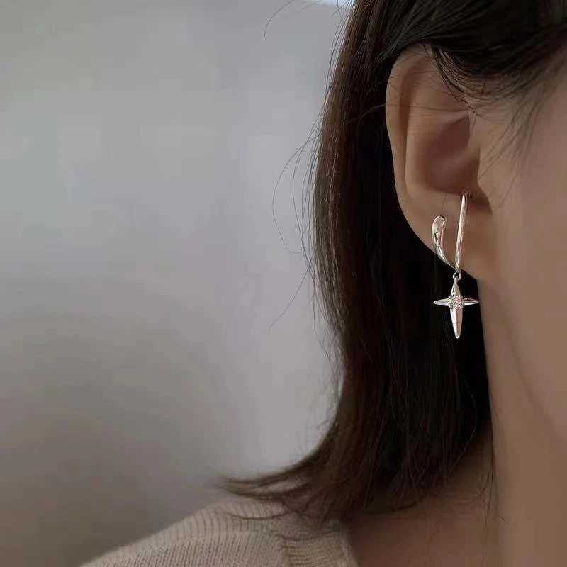 New Personality Star Clip Earrings for Women Fashion Delicate Simple Cartilage No Piercing Ear Cuff Adjustable Jewelry GiftsX240913