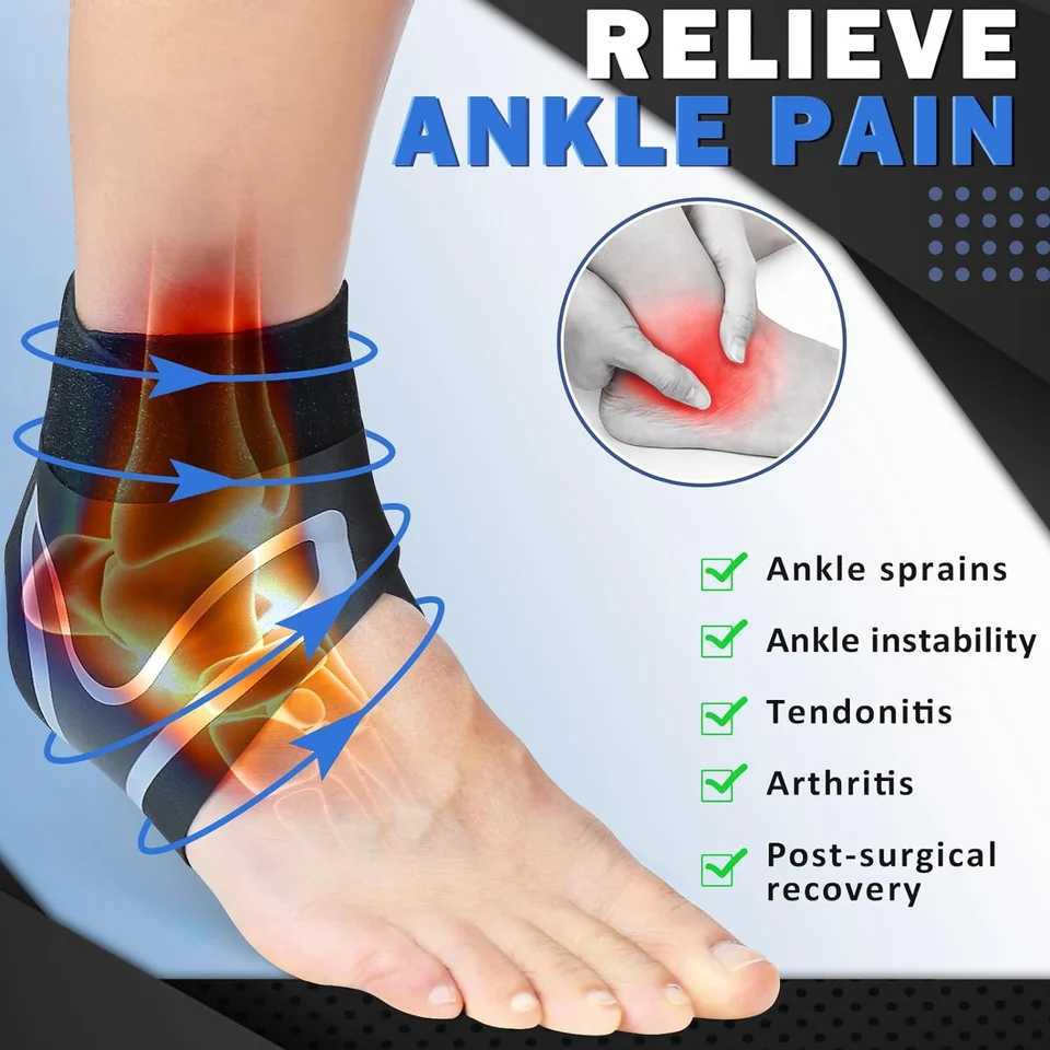 10Pair Sport Ankle Stabilizer Brace Compression Ankle Support Tendon Pain Relief Strap Foot Sprain Injury Wraps Run Basketball Y240913