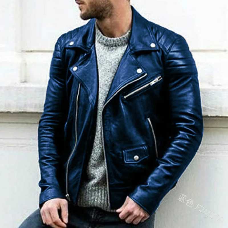 New Slim Mens Winter Leather Jacket Men Casual Loose PU Vintage Bomber Jacket Thick Fashion Windbreak Coat Male ClothingX240913