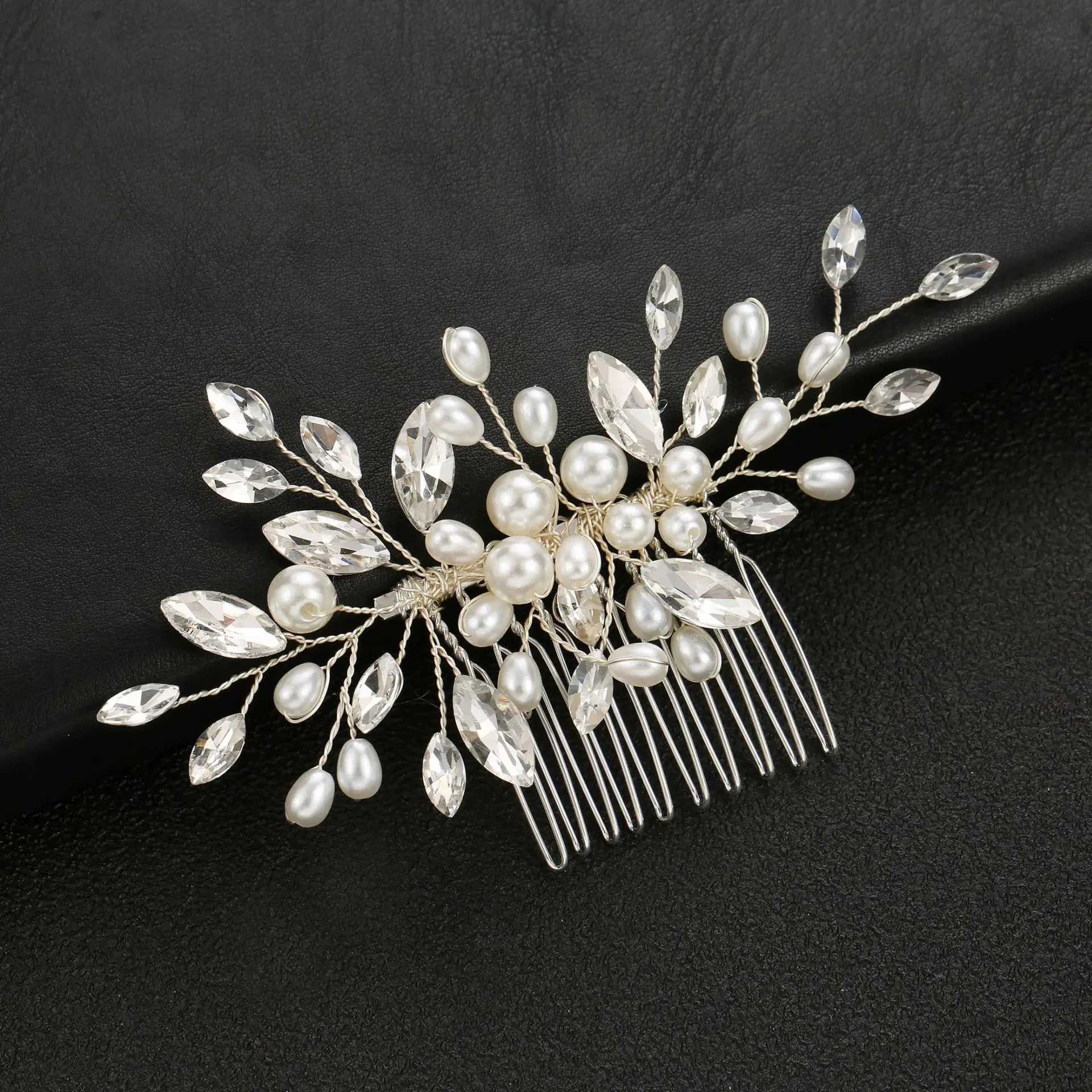 Fashion Pearl Rhinestone Lady Hair Combs Hair Accessories for Women Accessories Hair Jewelry Bridal Wedding HeadwearX240913