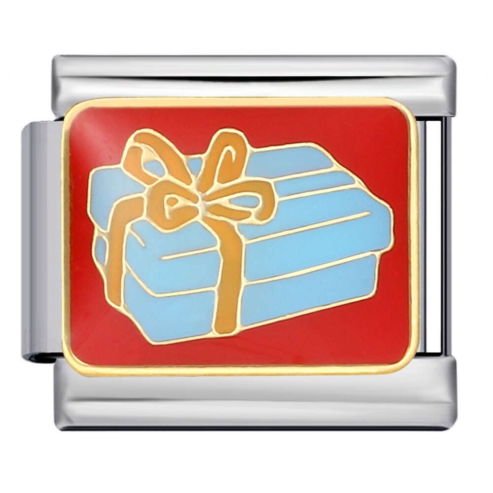 New Element Italian Module Personalized Welding Drip Oil Titanium Steel Bracelet DIY Strap Chain Fit 9mm Bracelet Jewelry DIY Making Gifts